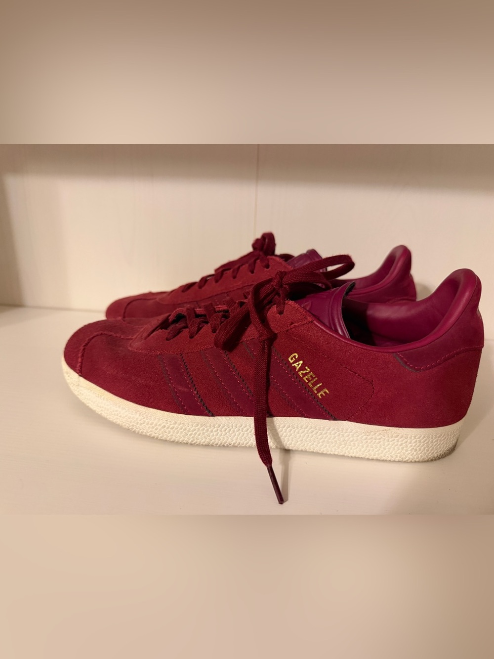 Adidas Gazelle 'Collegiate Burgundy' sneakers BZ0030- Men's 8.5